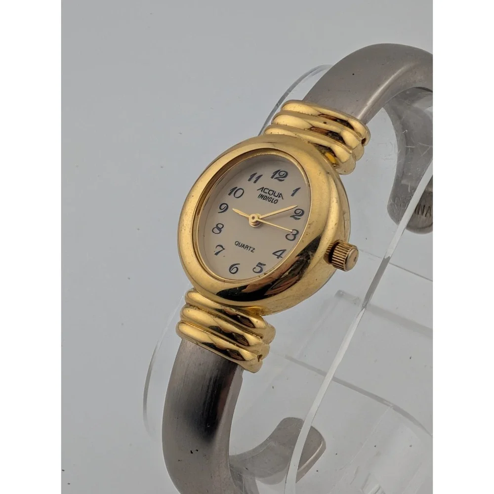 Timex Acqua Indiglo Watch 23mm Case Two Tone Bangle‎ Band - New Battery